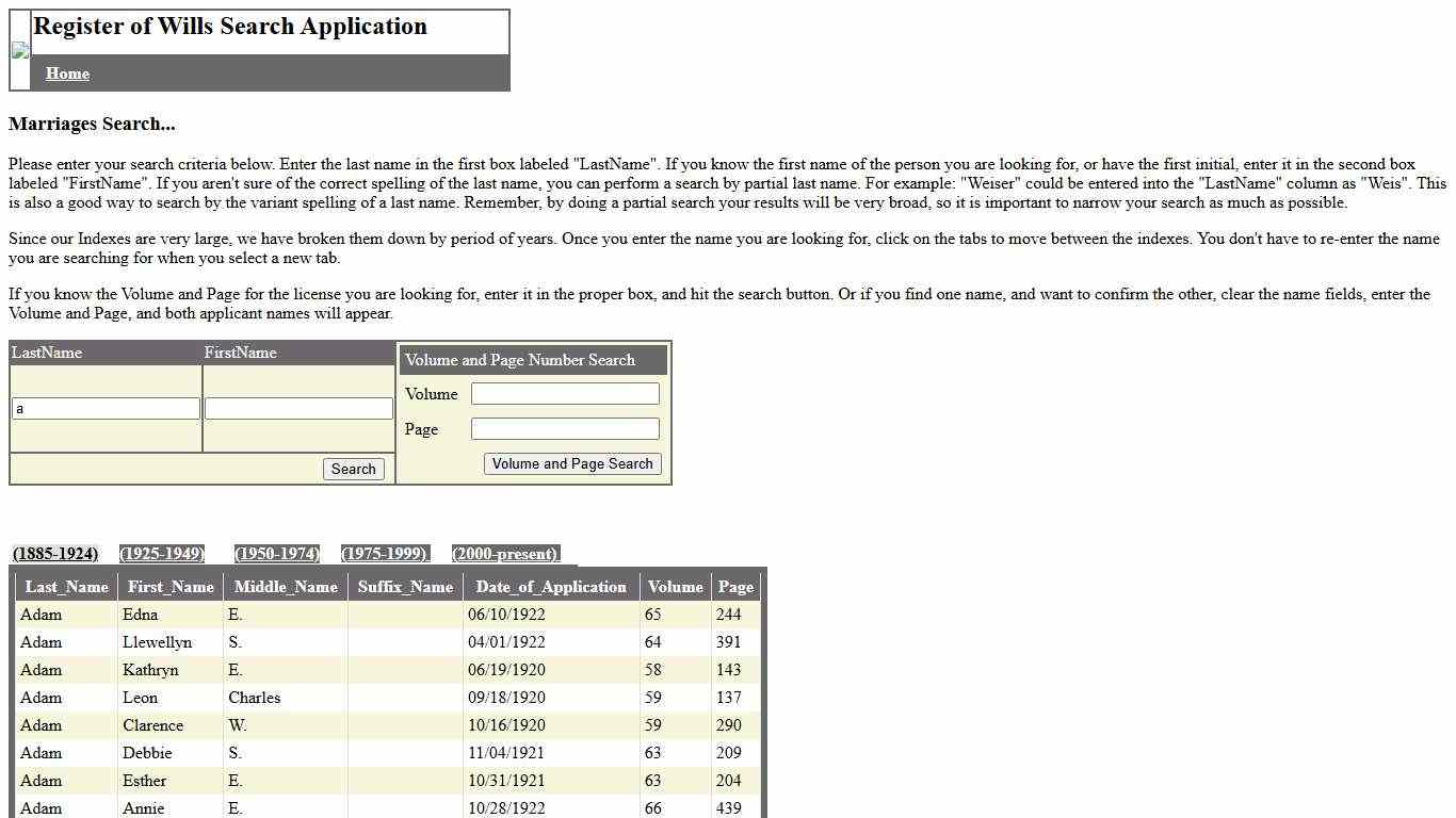 Marriage Search - Berks County, PA